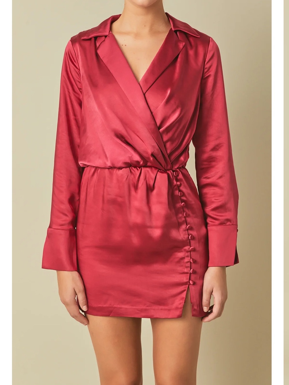 Endless Rose Berry satin mini dress